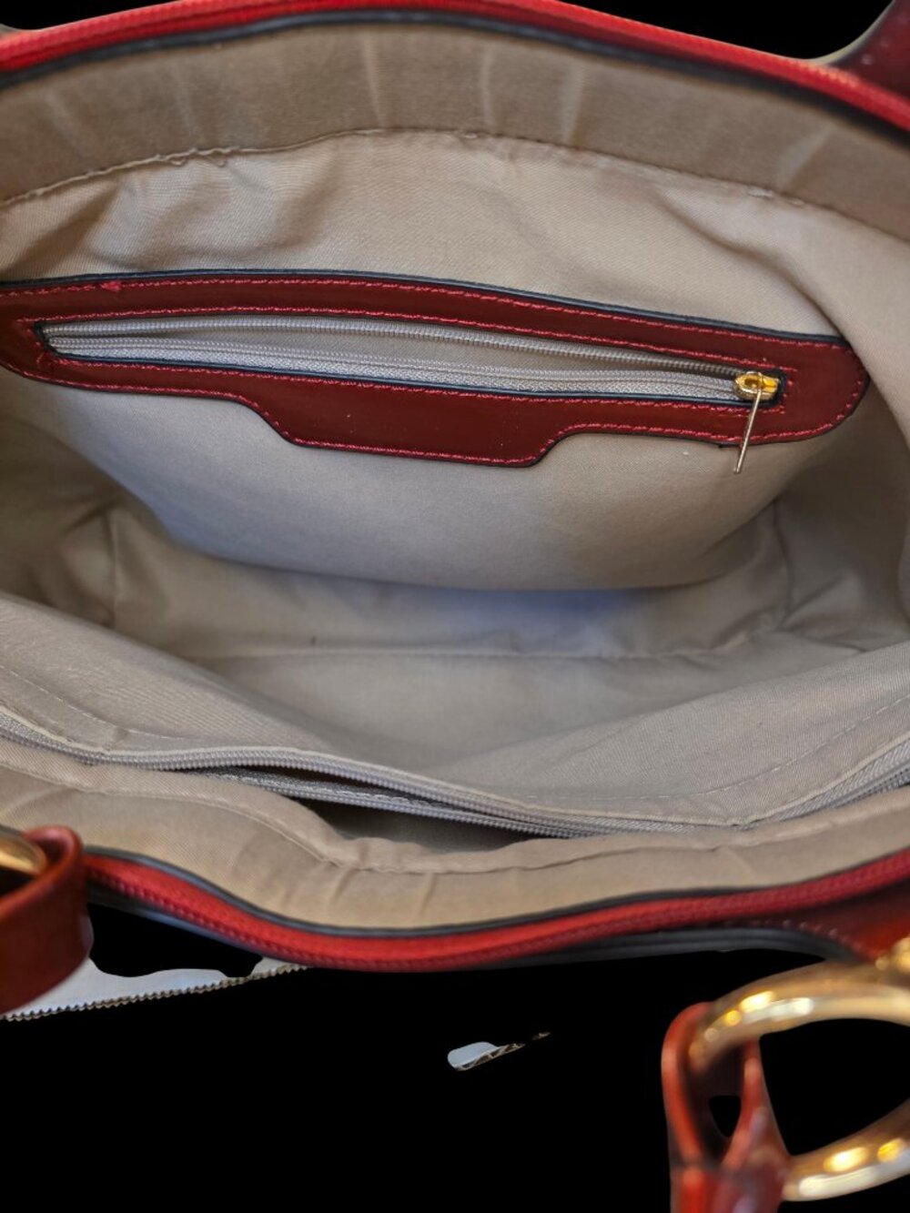 Patent Check Plaid Tote & Matching Long Zippered Wallet - Picture 9 of 10